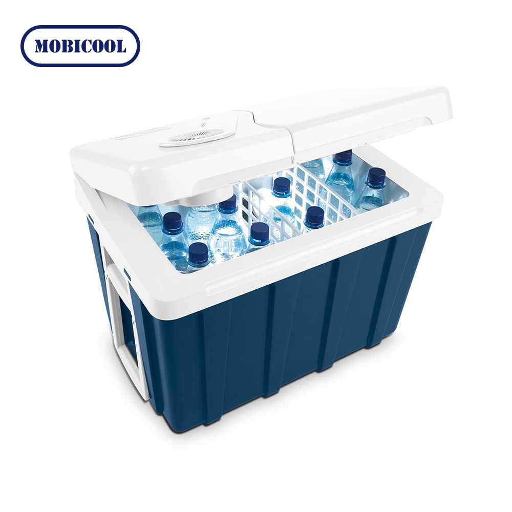 Mobicool MQ40A elektrische Kühlbox, Aluminium, MQ40A, Mini-Kühlschrank für Auto, Arbeit, LKW und Campingplatz