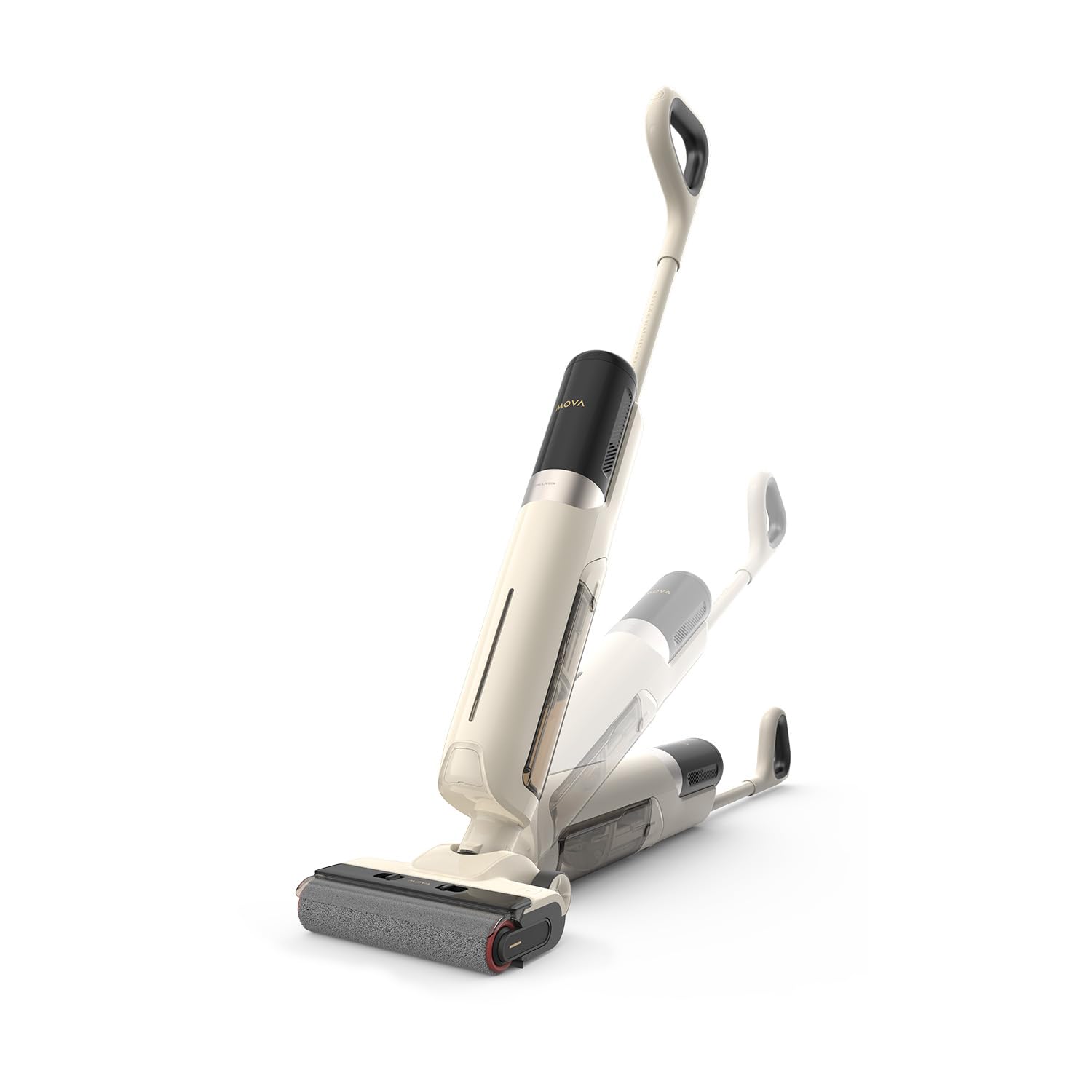 Mova X4 Pro Nass-Trocken-Sauger 20.000 Pa, Heißwasser-Wischfunktion, Tangle-Free, Selbstreinigung bei 100 °C, Push-In-Basisstation, LED-Bürstenkopf, Doppelkante, intelligente Saugkraftregelung