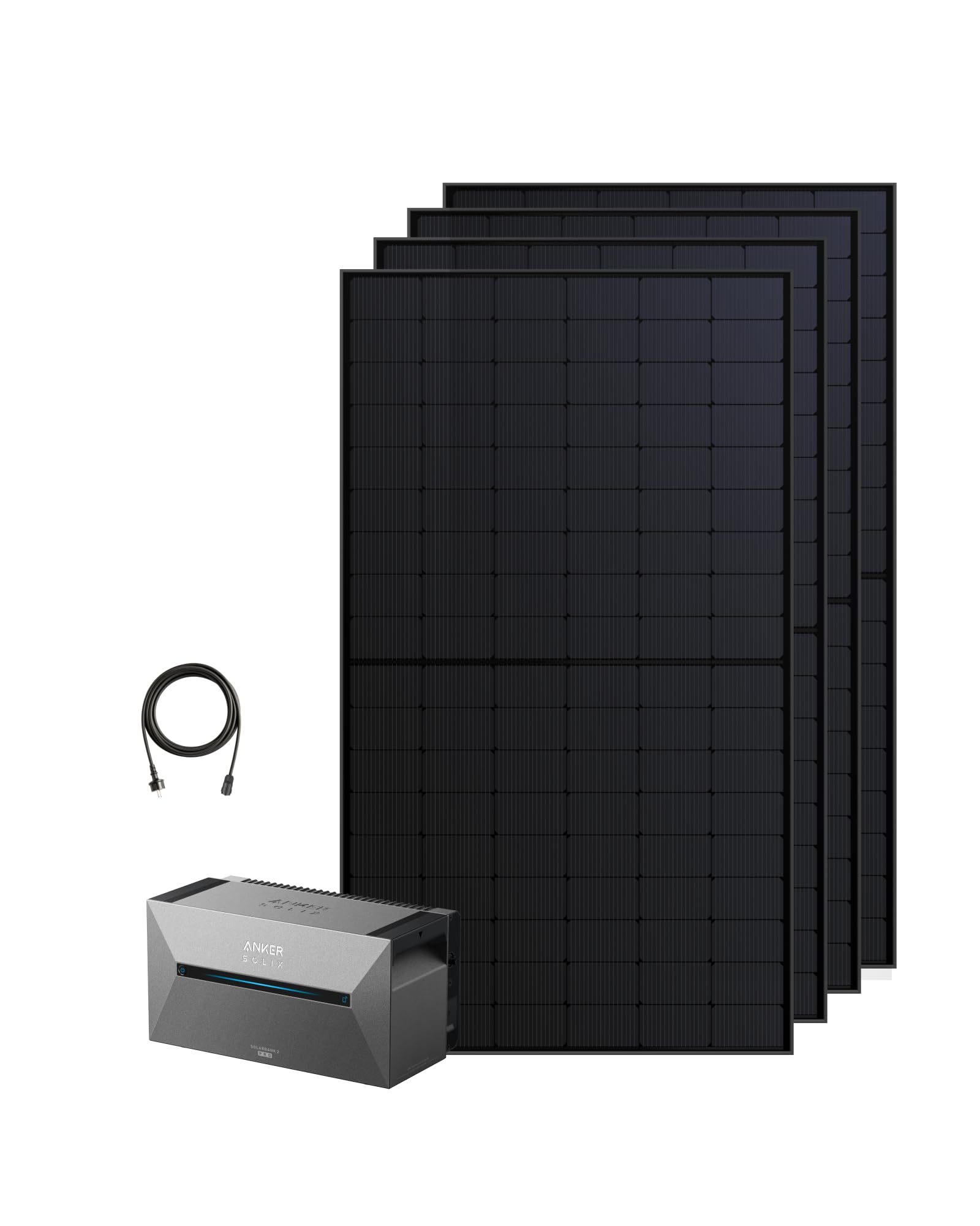 Anker SOLIX Solar Bank 2 E1600 Pro with Memory, All-in-One Power Storage with Micro Inverter, 1.6 kWh, 4 MPPT 2400 W Solar Input, 1000 W AC, 6000 Charging Cycles, 9.6 kWh Capacity, Plug & Play