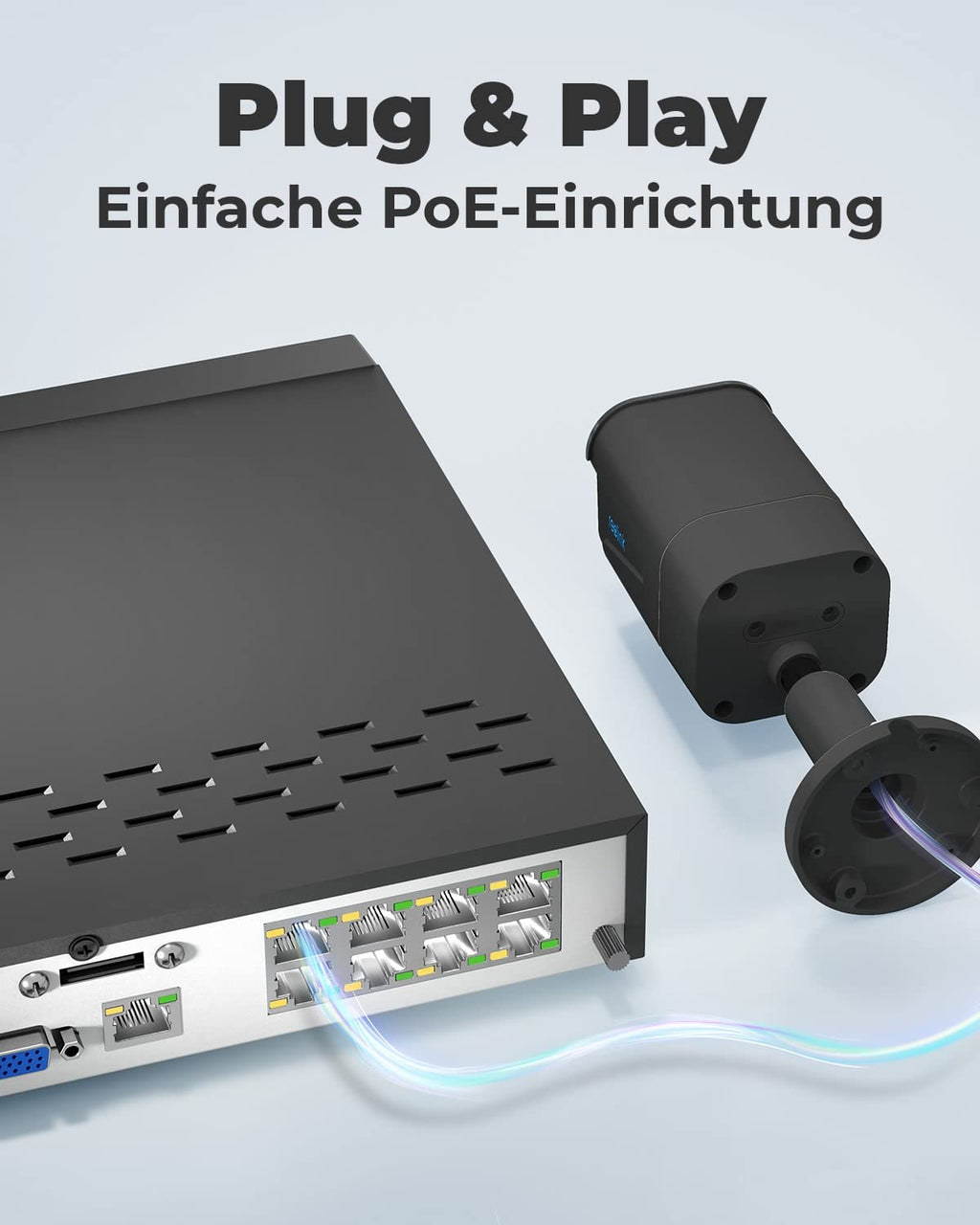 Reolink 4K Überwachungskamera Aussen Set, 8CH Videoüberwachung mit 4X 8MP PoE IP Kamera und 2TB HDD NVR für 24/7 Aufnahme Innen Outdoor, Personenerkennung und Fahrzeugerkennung, IP66, RLK8-800B4