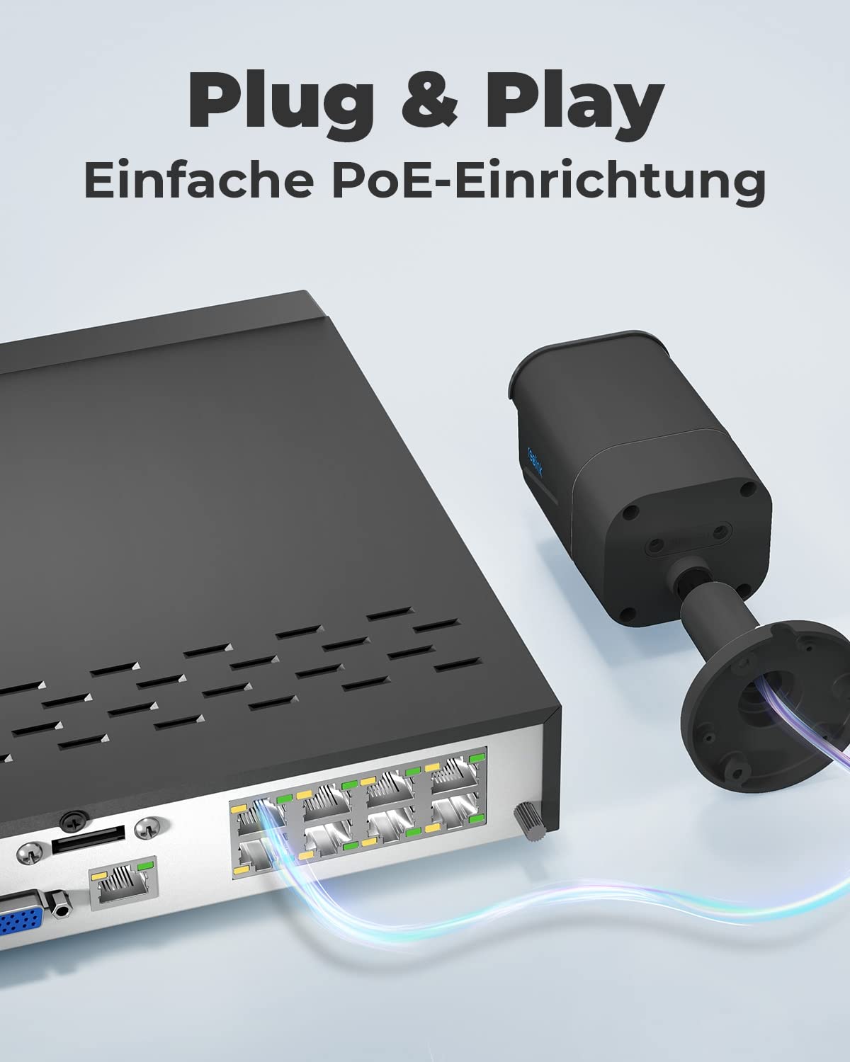 Reolink 4K Überwachungskamera Aussen Set, 8CH Videoüberwachung mit 4X 8MP PoE IP Kamera und 2TB HDD NVR für 24/7 Aufnahme Innen Outdoor, Personenerkennung und Fahrzeugerkennung, IP66, RLK8-800B4