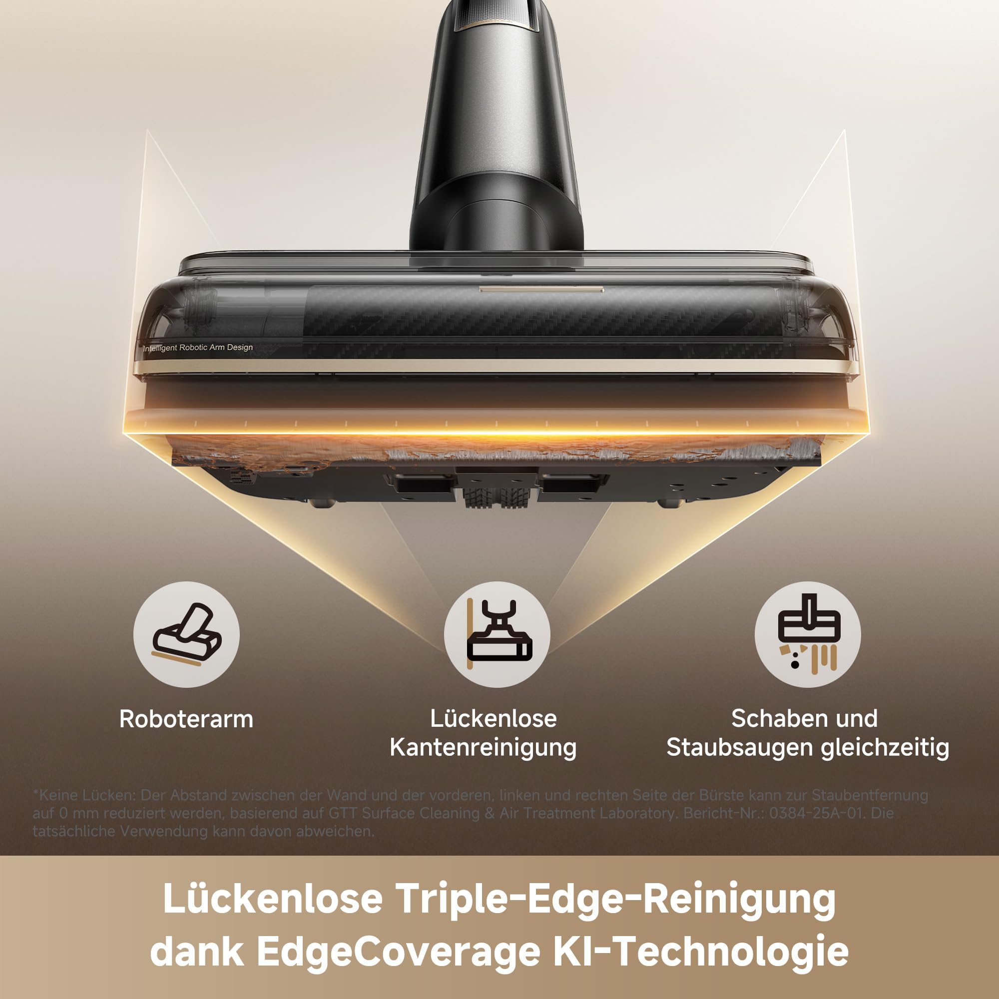 Mova X4 Pro Nass-Trocken-Sauger 20.000 Pa, Heißwasser-Wischfunktion, Tangle-Free, Selbstreinigung bei 100 °C, Push-In-Basisstation, LED-Bürstenkopf, Doppelkante, intelligente Saugkraftregelung