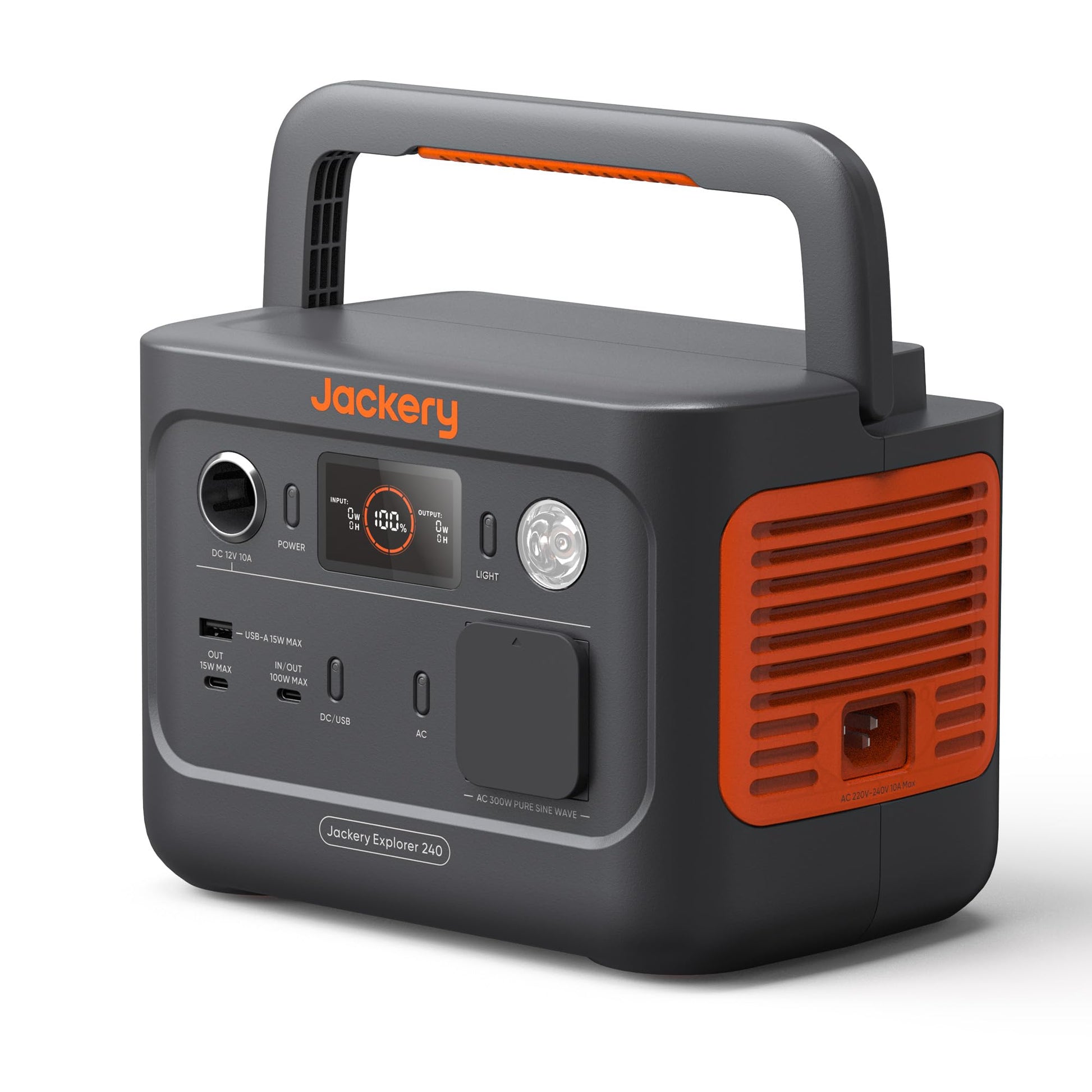 Jackery 240 v2 Solar Generator mit 40W Solarpanel, 256Wh LiFePO4-Batterie, 300W AC & 100W USB-C-Ausgang f¨¹r Outdoor, Camping & Notfall (2024 Neue)
