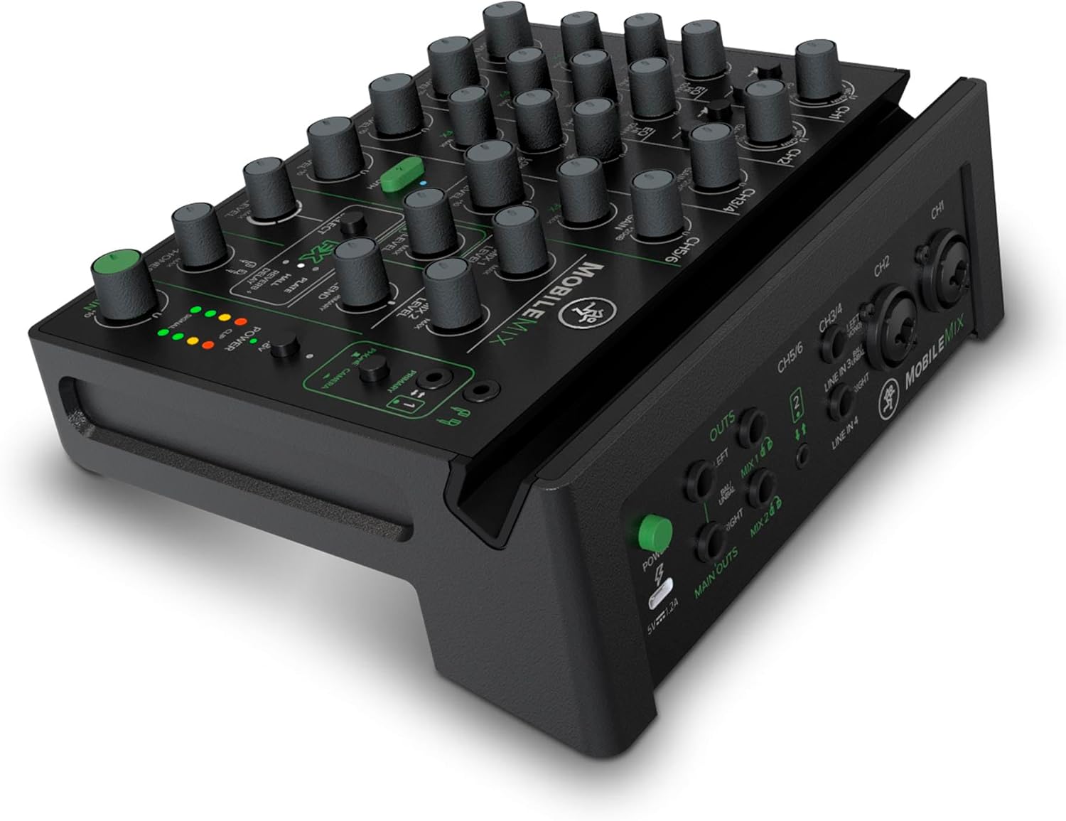 MobileMix 8-Kanal-Mischpult mit USB-Stromversorgung für A/V-Produktionen, Live-Sound und Streaming